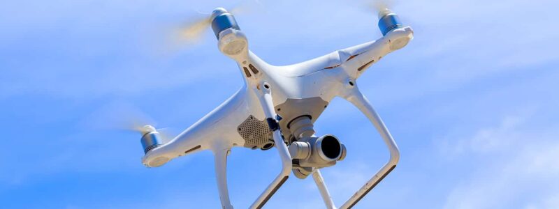 Dron w powietrzu